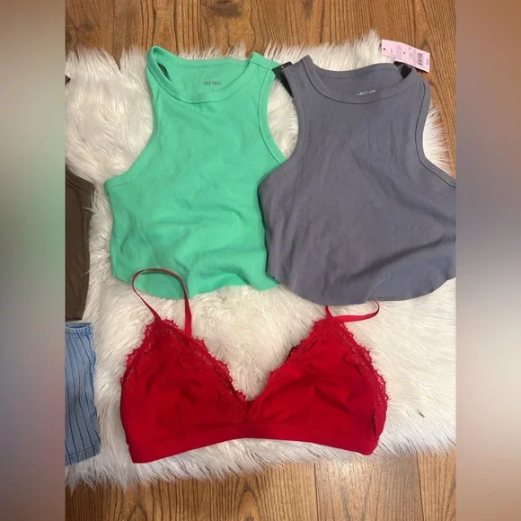 6 Colorful Tank Tops and Bralette bundle (wht tank no longer in bundle) - Picture 5 of 5
